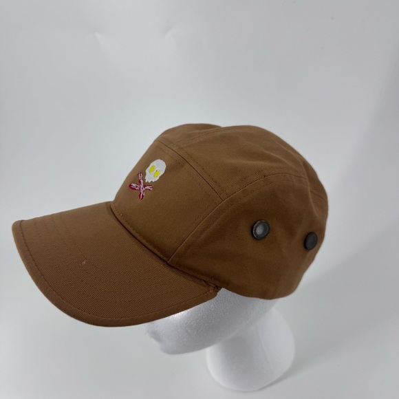 The Park - Unisex Brown Cap with Skull Embroidery - Picture 3 of 7